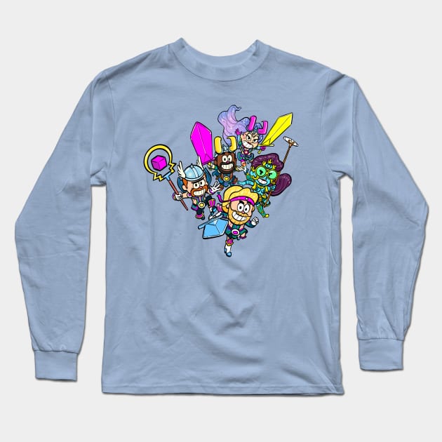 Team Neon Disco Viking Jr Long Sleeve T-Shirt by WombatBuck